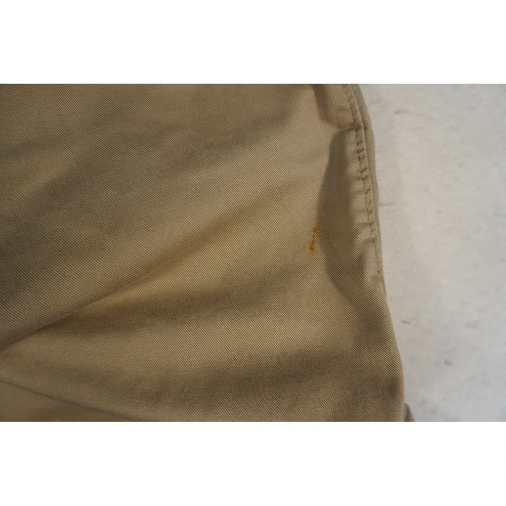 Lee Men's Khaki Pleated Chino Pants Size 42 X 28 Beige Classic Fit Casual